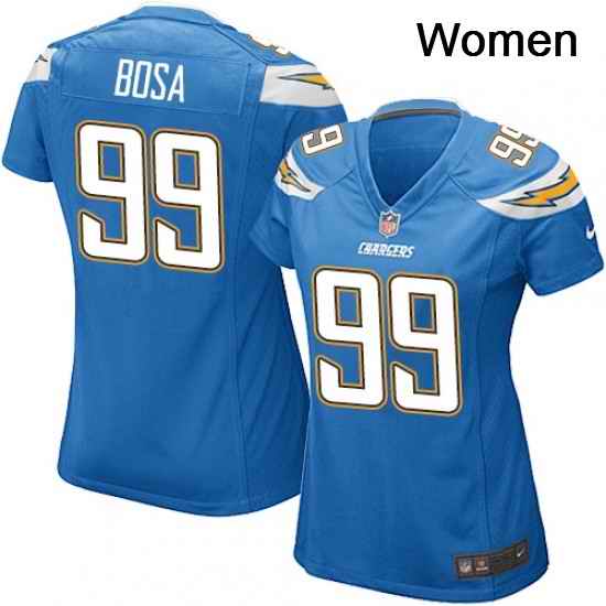 Womens Nike Los Angeles Chargers 99 Joey Bosa Game Electric Blue Alternate NFL Jersey